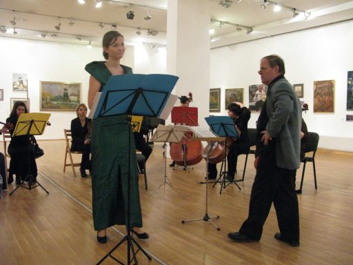 Bulgarian Chamber Orchestra Rehearsing "Blind Love" at Sofia Modern Art Gallery 2009