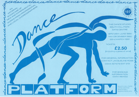 Poster of the Dance Platform Event at the South Hill Park Arts Centre, Bracknell 1991