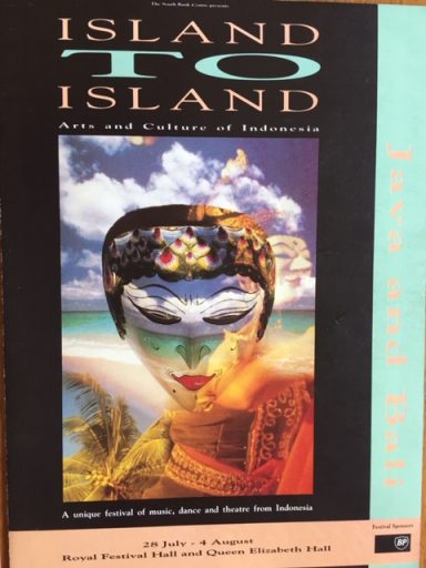 Poster for the Island To Island Festival at the Festival Hall, South Bank Centre, London 1990